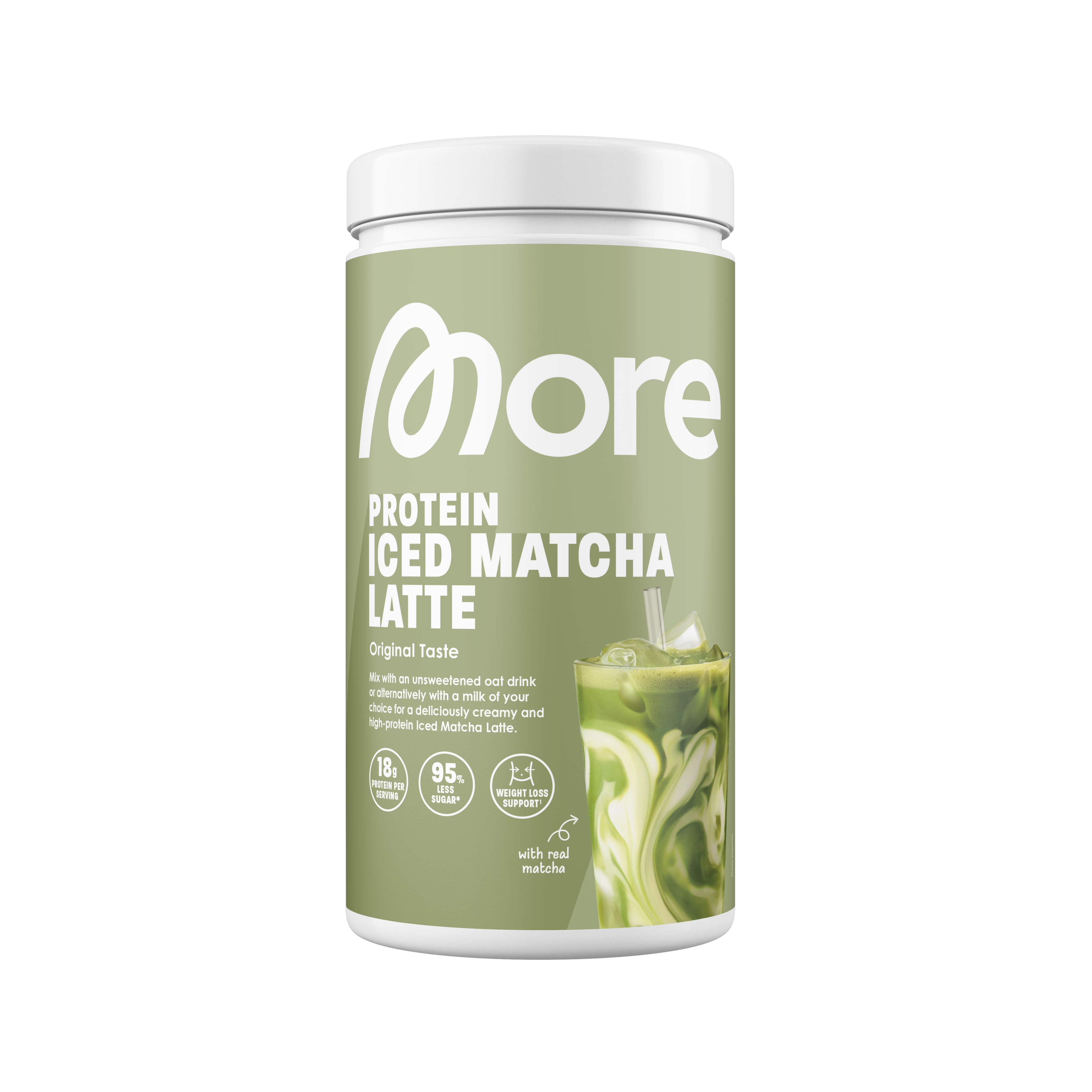 More Protein Iced Matcha Latte (500g) Original Taste 500g